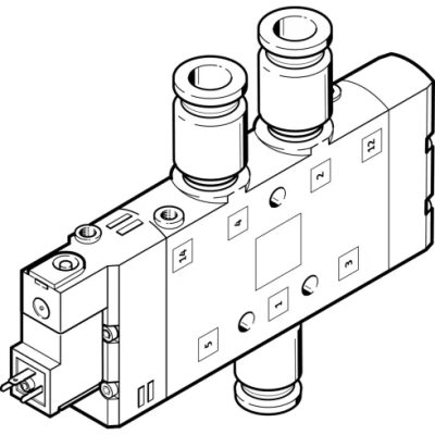Распределитель с электромагнитным управлением Festo CPE24-M2H-5L-QS-10