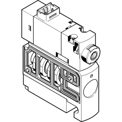 Распределитель с электромагнитным управлением Festo CPVSC1-M1LH-N-T-Q3O