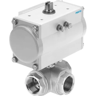 Шаровой кран с приводом Festo VZBM-A-1 1/4-RP-25-F-3T-B2-PA40 Ру25 Ду32 (PN25 DN32)